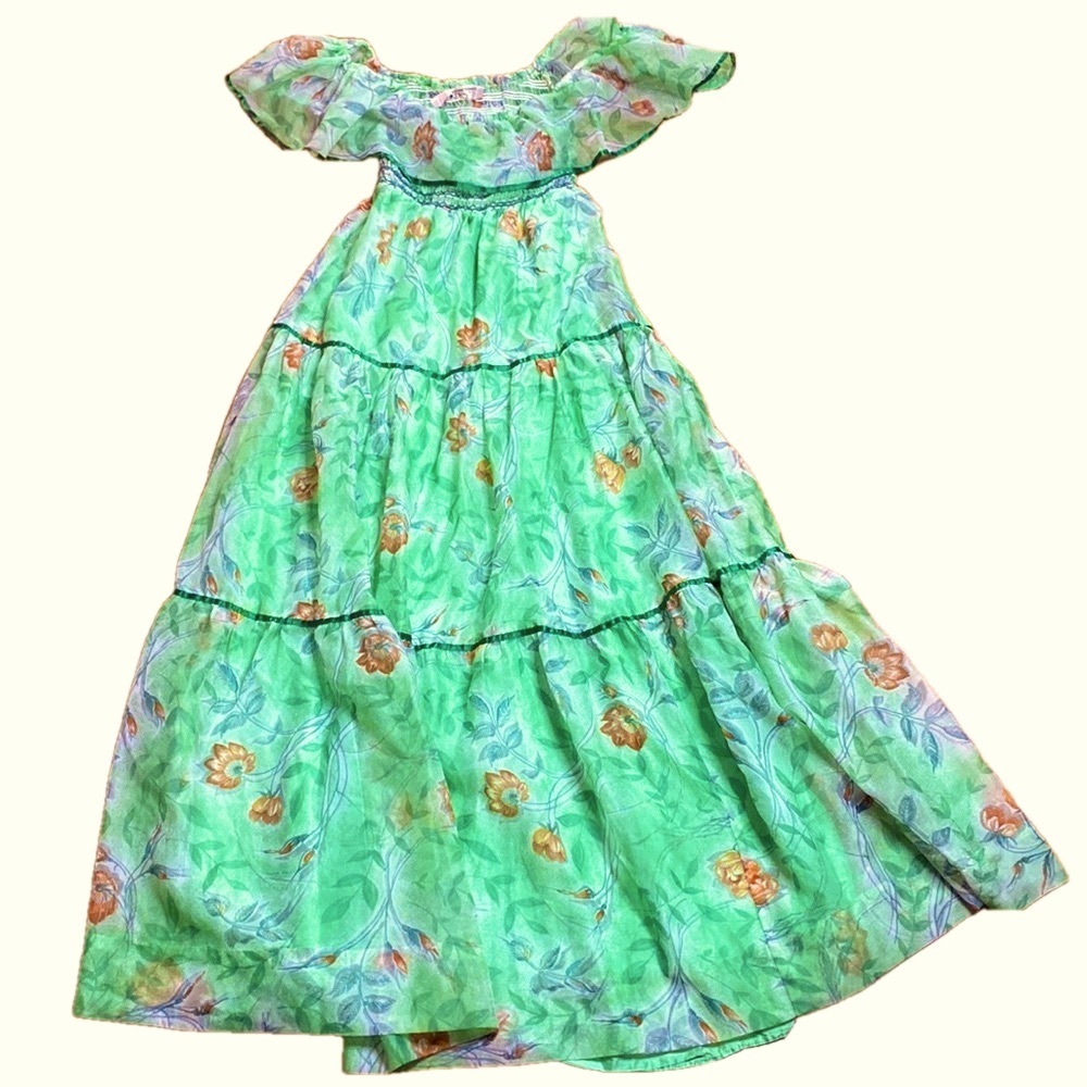 🌹 Miss Renfrew by Holt Renfrew 🌹 Vintage Off Shoulder Floral Chiffon Gown